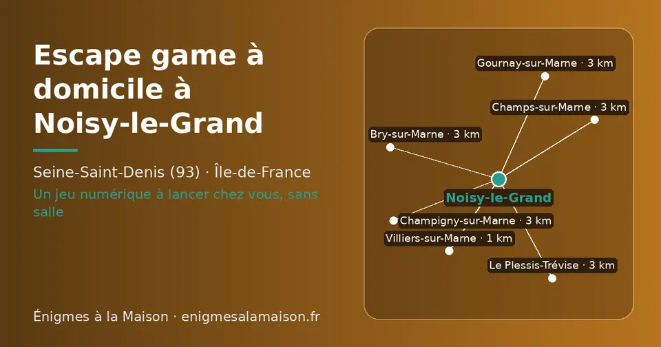 Carte schématique : Noisy-le-Grand et les communes voisines présentées sur ce site (Villiers-sur-Marne, Bry-sur-Marne, Champigny-sur-Marne, Le Plessis-Trévise, Champs-sur-Marne, Gournay-sur-Marne)