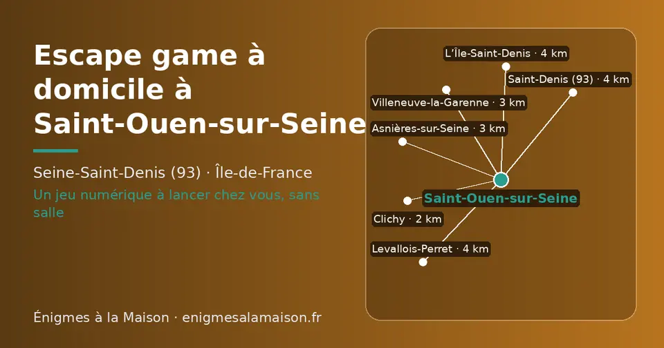 Carte schématique : Saint-Ouen-sur-Seine et les communes voisines présentées sur ce site (Clichy, Villeneuve-la-Garenne, Asnières-sur-Seine, Saint-Denis (93), Levallois-Perret, L’Île-Saint-Denis)