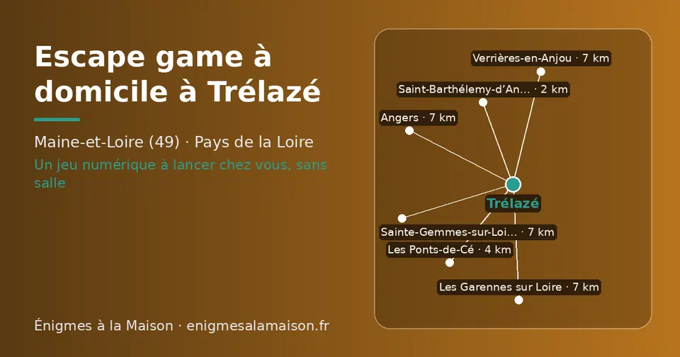 Carte schématique : Trélazé et les communes voisines présentées sur ce site (Saint-Barthélemy-d’Anjou, Les Ponts-de-Cé, Angers, Verrières-en-Anjou, Sainte-Gemmes-sur-Loire, Les Garennes sur Loire)
