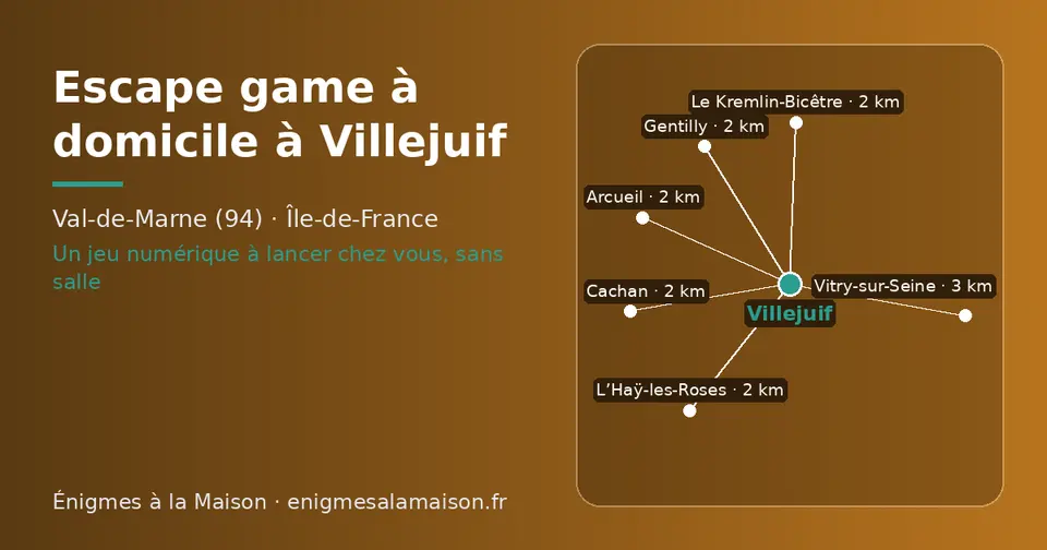 Carte schématique : Villejuif et les communes voisines présentées sur ce site (Le Kremlin-Bicêtre, Cachan, L’Haÿ-les-Roses, Arcueil, Gentilly, Vitry-sur-Seine)